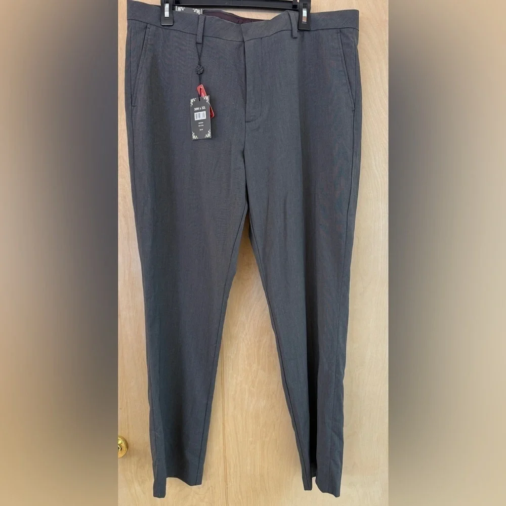 English Laundry Men's Charcoal Dress Pants